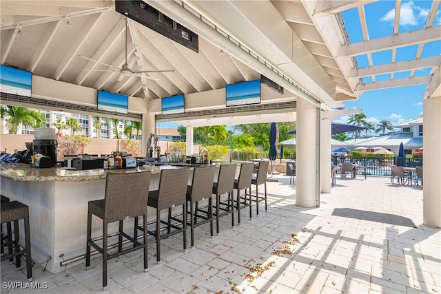 430 Cove Tower Dr Unit 501, Naples, FL 34110 - view of patio with a gazebo