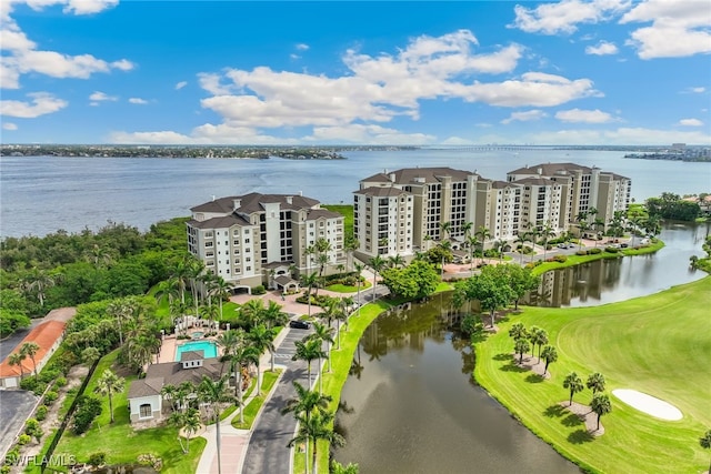 11600 Court Of Palms Unit 201, Fort Myers, FL 33908 - bird's eye view of apartment complex / building, a golf course, and a large body of water