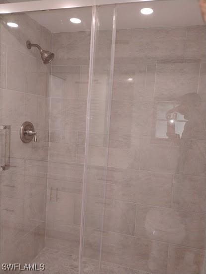 5116 Coronado Pkwy Unit 16, Cape Coral, FL 33904 - full bathroom with a shower stall and recessed lighting