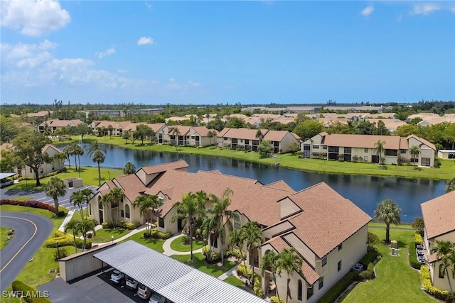 8411 Charter Club Cir Unit 1, Fort Myers, FL 33919 - aerial view of residential area featuring a large body of water