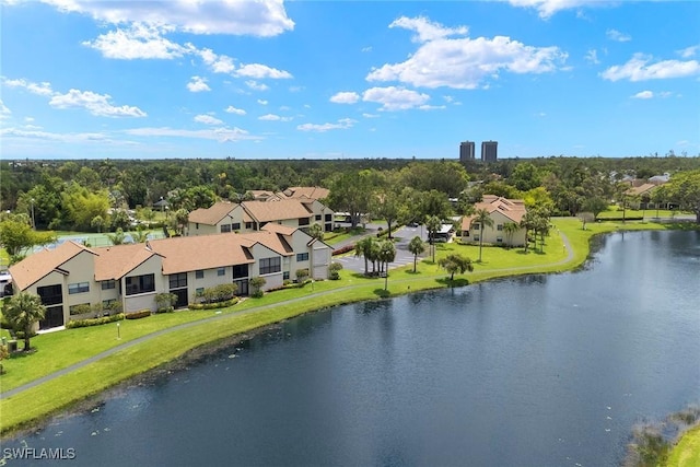 8411 Charter Club Cir Unit 1, Fort Myers, FL 33919 - drone / aerial view of a nearby body of water and a tree filled landscape