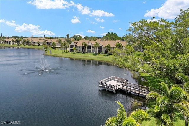 8411 Charter Club Cir Unit 1, Fort Myers, FL 33919 - dock featuring a water view and a residential view