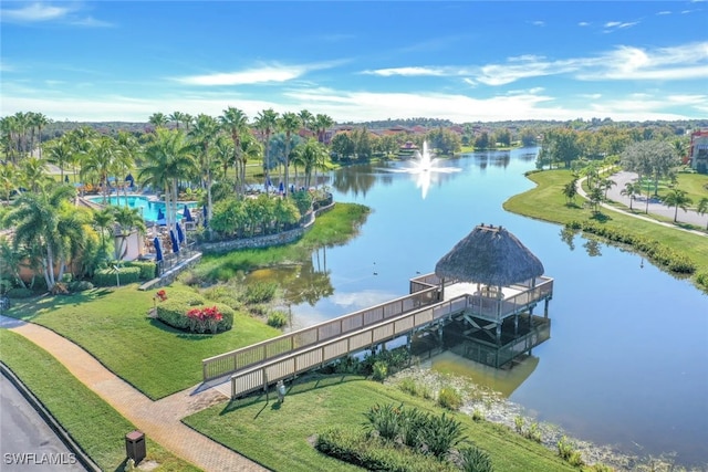 11923 Adoncia Way Unit 2802, Fort Myers, FL 33912 - bird's eye view of a nearby body of water and a pool area