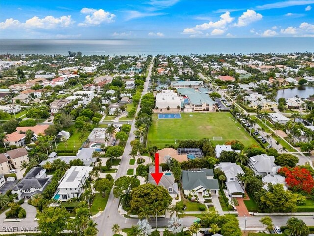 687 9th Ave S, Naples, FL 34102 - aerial view of property and surrounding area featuring nearby suburban area and a nearby body of water