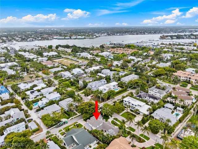 687 9th Ave S, Naples, FL 34102 - aerial view of property and surrounding area featuring a nearby body of water and nearby suburban area