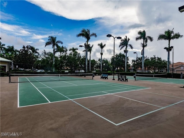 12860 Seaside Key Ct, North Fort Myers, FL 33903 - view of tennis court featuring community basketball court