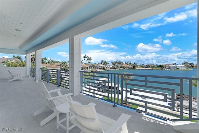 1761 Ludlow Rd, Marco Island, FL 34145 - view of patio with a water view and a balcony