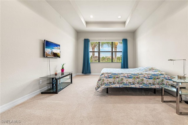 11704 Stonecreek Cir, Fort Myers, FL 33913 - bedroom featuring carpet floors, baseboards, and a raised ceiling