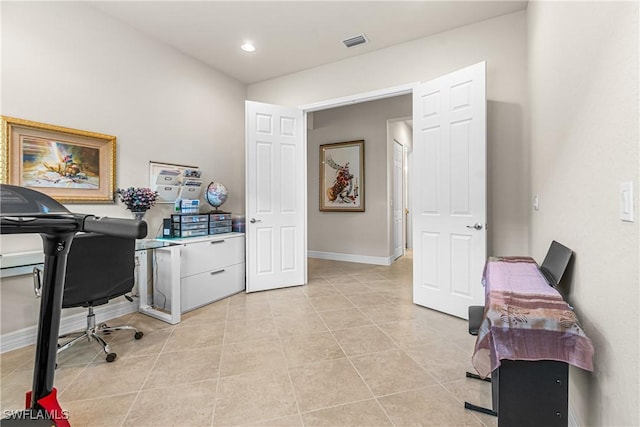 11704 Stonecreek Cir, Fort Myers, FL 33913 - office space featuring light tile patterned flooring, baseboards, and recessed lighting