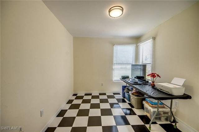 4149 Shellcrest Rd, Saint James City, FL 33956 - office area with tile patterned floors, plenty of natural light, and baseboards