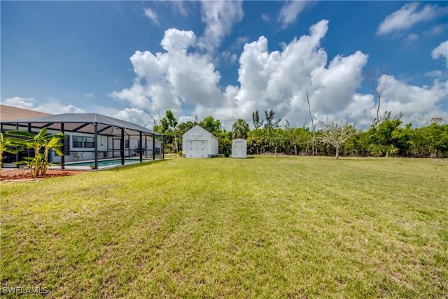 4149 Shellcrest Rd, Saint James City, FL 33956 - view of green lawn featuring glass enclosure