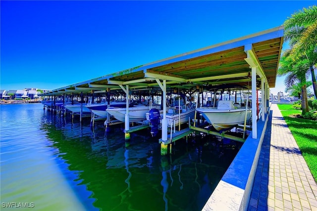 1100 8th Ave S Unit 309C, Naples, FL 34102 - dock with boat lift and a water view
