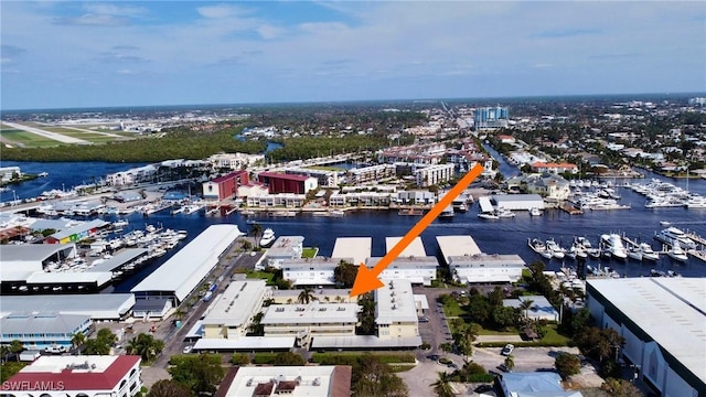 1100 8th Ave S Unit 309C, Naples, FL 34102 - bird's eye view of a marina and a nearby body of water