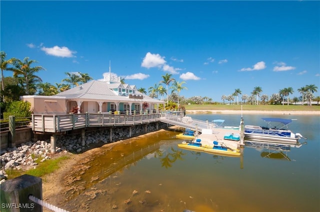 14302 Charthouse Cir, Naples, FL 34114 - dock with a water view
