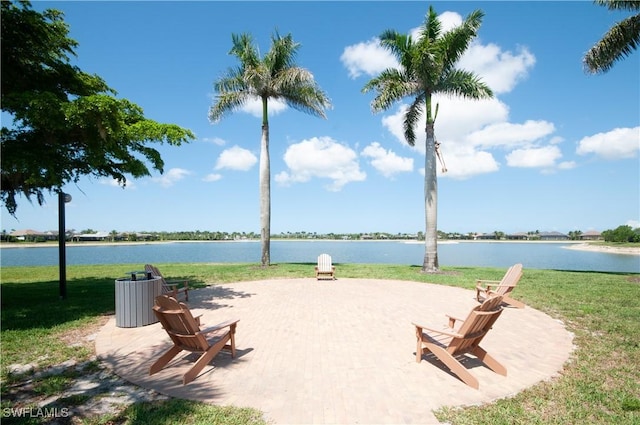 14302 Charthouse Cir, Naples, FL 34114 - view of community with a water view and a yard