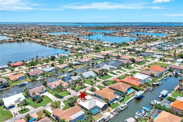 5012 SW 8th Pl, Cape Coral, FL 33914 - aerial view of residential area featuring a nearby body of water
