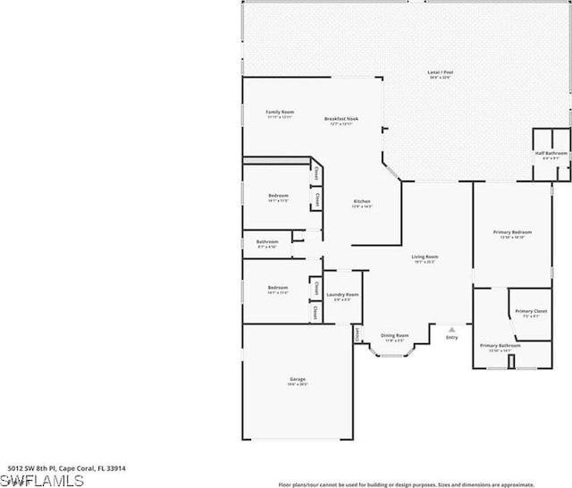 5012 SW 8th Pl, Cape Coral, FL 33914 - property floor plan
