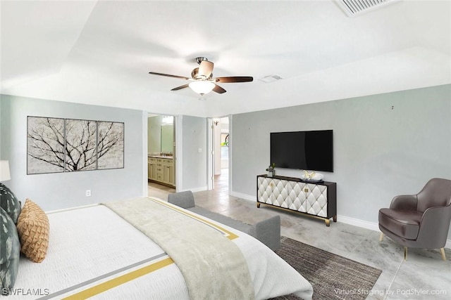 5012 SW 8th Pl, Cape Coral, FL 33914 - bedroom featuring baseboards and ceiling fan