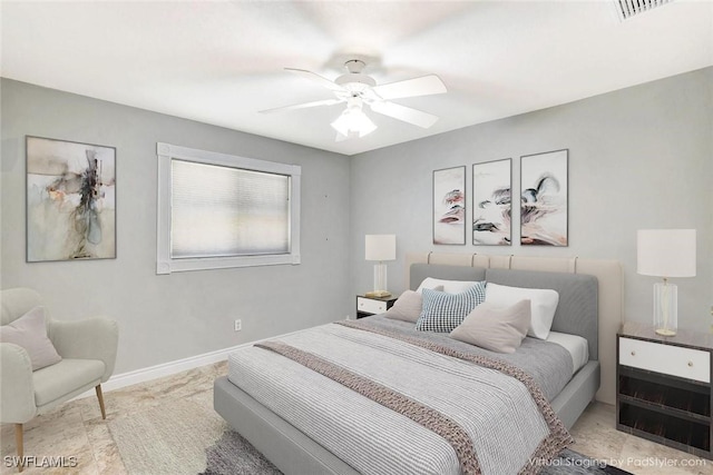 5012 SW 8th Pl, Cape Coral, FL 33914 - bedroom with a ceiling fan and baseboards