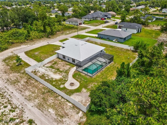 3613 39th St SW, Lehigh Acres, FL 33976 - aerial perspective of suburban area with a pool area