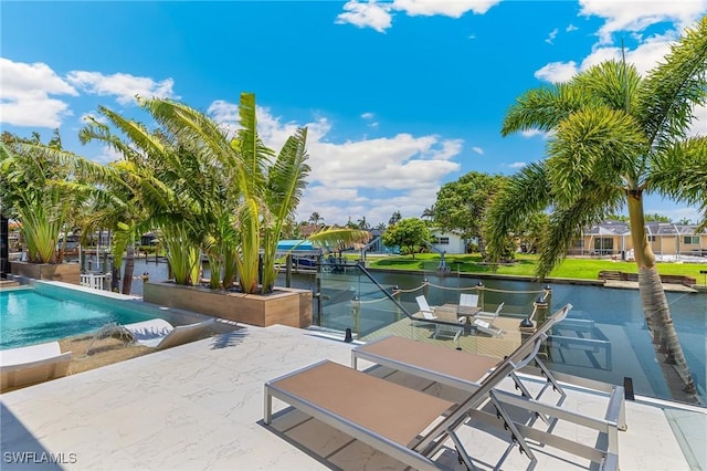 160 SW 52nd Ter, Cape Coral, FL 33914 - outdoor pool with a water view