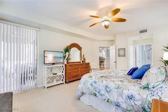 4011 Palm Tree Blvd Unit 208, Cape Coral, FL 33904 - carpeted bedroom with a ceiling fan