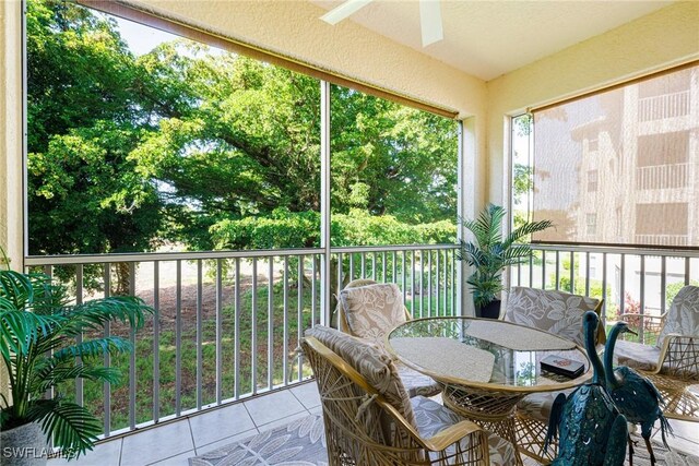 4011 Palm Tree Blvd Unit 208, Cape Coral, FL 33904 - sunroom / solarium with ceiling fan