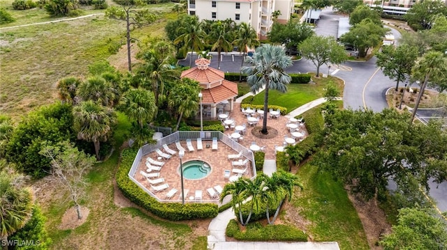 4011 Palm Tree Blvd Unit 208, Cape Coral, FL 33904 - drone / aerial view of a pool
