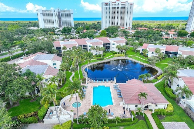6500 Valen Way Unit A402, Naples, FL 34108 - bird's eye view of a large body of water and a pool