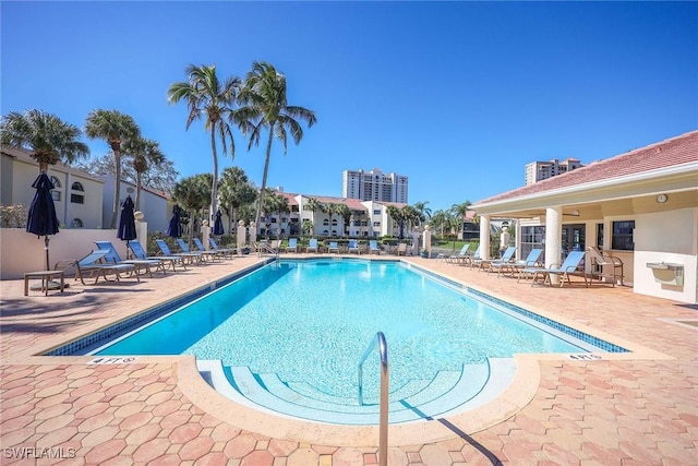 6500 Valen Way Unit A402, Naples, FL 34108 - community pool with a patio area