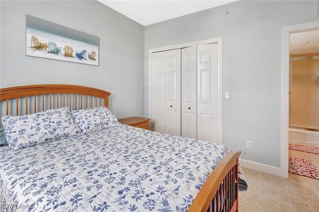 3191 Matecumbe Key Rd Unit 607, Punta Gorda, FL 33955 - bedroom featuring a closet and light tile patterned floors