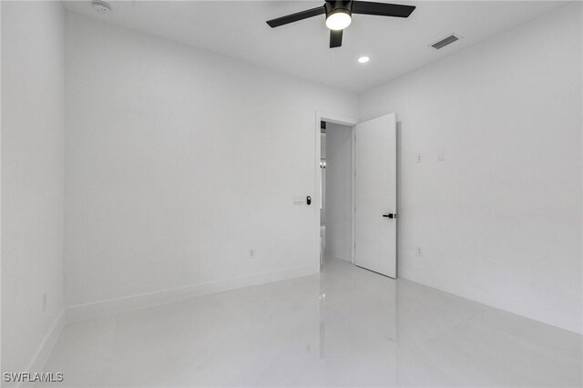 149 SE 21st St, Cape Coral, FL 33990 - unfurnished room featuring ceiling fan, recessed lighting, and a smoke detector