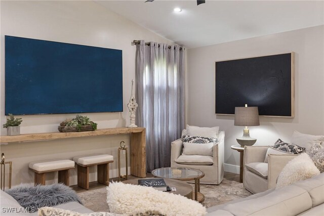 1020 SW 56th St, Cape Coral, FL 33914 - living room featuring vaulted ceiling