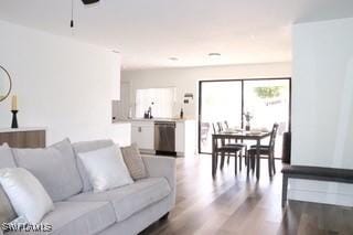 5750 N Andrews Ave, Oakland Park, FL 33309 - living room with wood finished floors