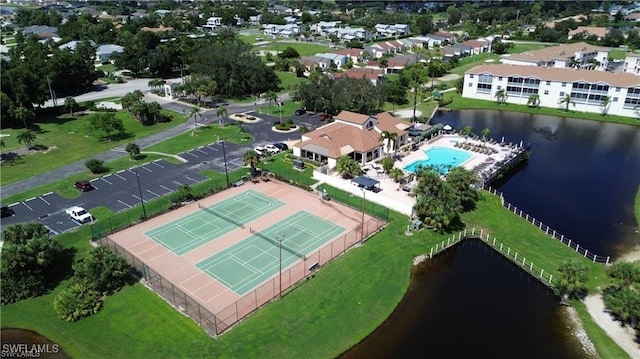 17260 Eagle Trce Unit 10, Fort Myers, FL 33908 - aerial view of property's location with a pool area and a large body of water