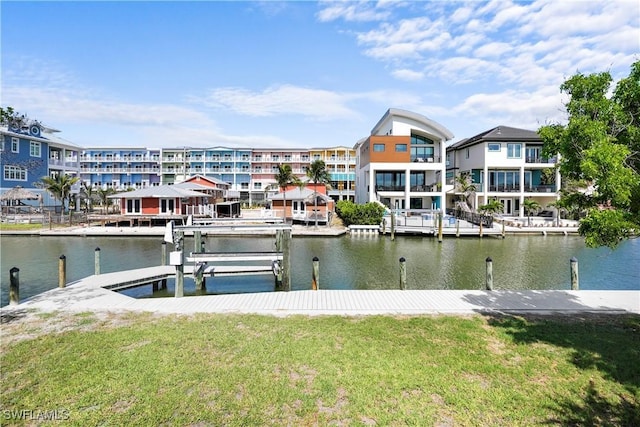 171 Primo Dr, Fort Myers Beach, FL 33931 - dock area with boat lift and a water view