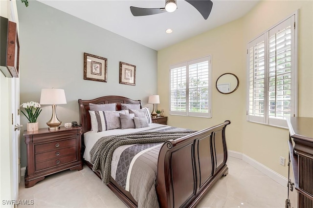 3181 Bramble Cove Ct, Fort Myers, FL 33905 - bedroom featuring light tile patterned flooring and ceiling fan