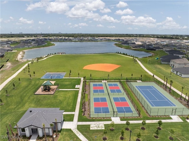 4005 Cavassa Ct, North Fort Myers, FL 33917 - aerial perspective of suburban area with a nearby body of water
