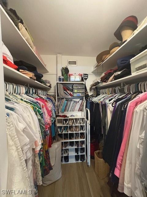 3358 N Key Dr Unit 2, North Fort Myers, FL 33903 - spacious closet with wood finished floors