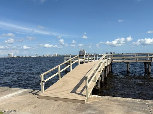 3358 N Key Dr Unit 2, North Fort Myers, FL 33903 - dock featuring a water view