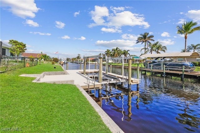 4969 Vincennes St, Cape Coral, FL 33904 - dock area with boat lift and a water view