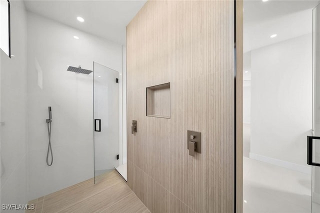 2219 Surfside Blvd, Cape Coral, FL 33991 - full bathroom featuring walk in shower and recessed lighting