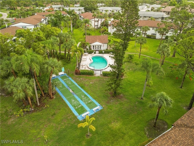 7013 New Post Dr Unit 7, North Fort Myers, FL 33917 - aerial perspective of suburban area with a pool