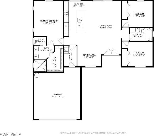 1603 Karen Ave S, Lehigh Acres, FL 33976 - floor plan / room layout