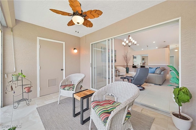 15041 Bridgeway Ln Unit 1006, Fort Myers, FL 33919 - view of patio / terrace with ceiling fan