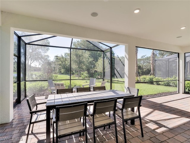17321 Willow Tree Ln, North Fort Myers, FL 33917 - sunroom / solarium with outdoor dining space