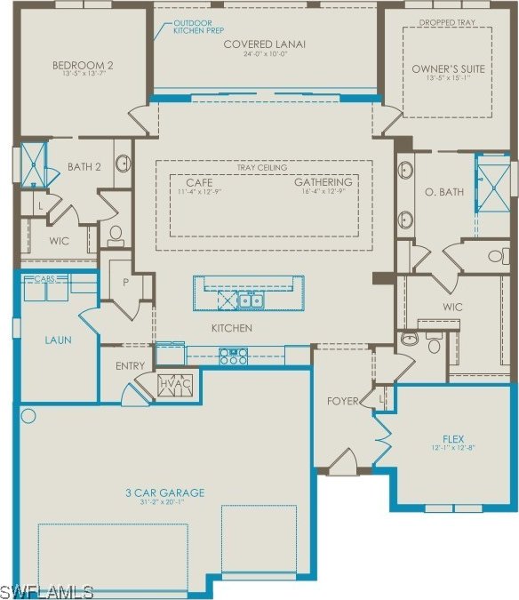 7393 Blue Salvia Dr, North Fort Myers, FL 33917 - floor plan / room layout