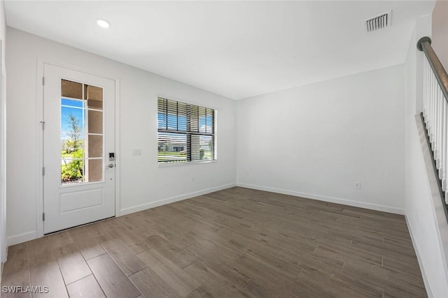 20669 Greenwich Pl, Estero, FL 33928 - foyer entrance featuring wood finished floors and stairway