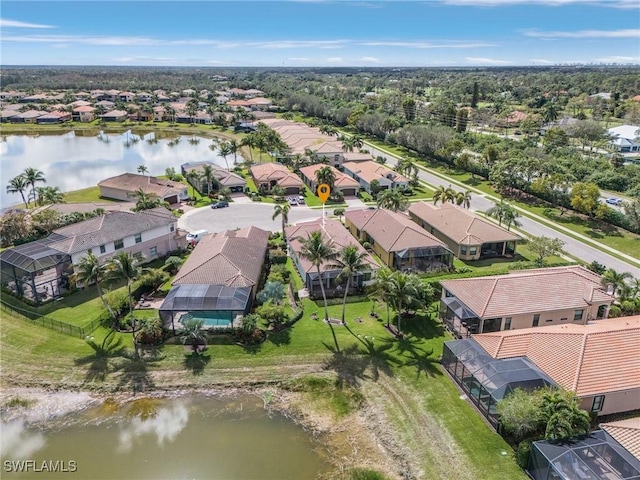 3813 Columbia Ct, Naples, FL 34119 - aerial view of residential area featuring a large body of water