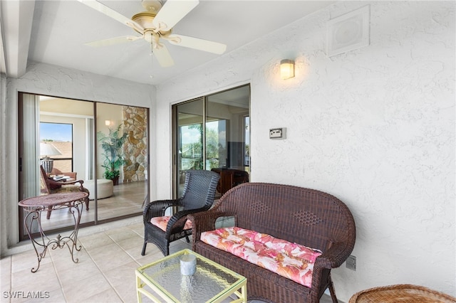 4210 SE 20th Pl Unit A8, Cape Coral, FL 33904 - sunroom with a ceiling fan